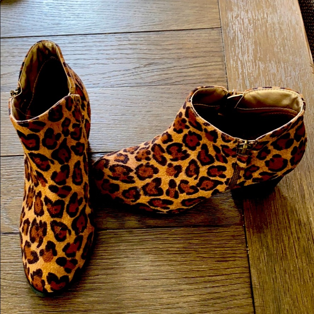 Animal Print Booties Size 7.5. Like new!